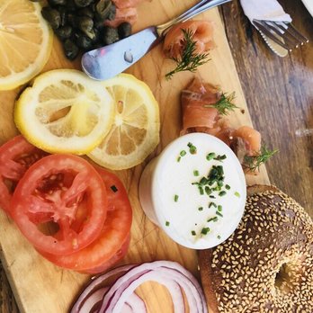 Bob's Well Bread - Gravlax platter... pretty plate. Hard as hell bagel - Bakeries Near Me - Los Alamos, California Bob's Well Bread - Gravlax platter... pretty plate. Hard as hell bagel - Bakeries Near Me - Los Alamos, California