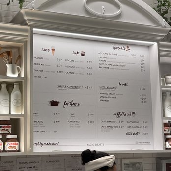 Bacio di Latte - Menu - Ice Cream & Frozen Yogurt Near Me - Los Angeles, California