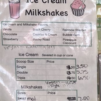 AM Donut & Yogurt - Close up of vegan milkshake and ice cream options - Donuts Near Me - Monrovia, California