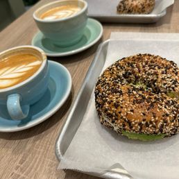 2 coffees and bagels 2 coffees and bagels