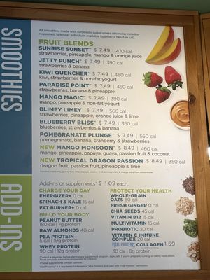 Menu photo 2 Tropical Smoothie Cafe Orlando, FL Menu photo 2 Tropical Smoothie Cafe Orlando, FL
