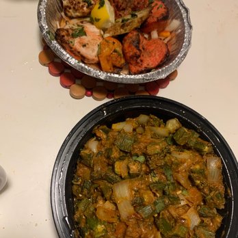 Urban Tandoor - Kabab platter & Bhindi okra - Indian Near Me - Harrison, New Jersey