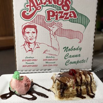 Alfano's Pizza - a slice of cake and ice cream - Pizza Near Me - Knoxville, Illinois Alfano's Pizza - a slice of cake and ice cream - Pizza Near Me - Knoxville, Illinois
