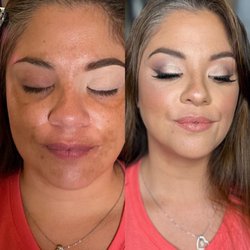 Anastasya Esthetics - A before and after makeup session