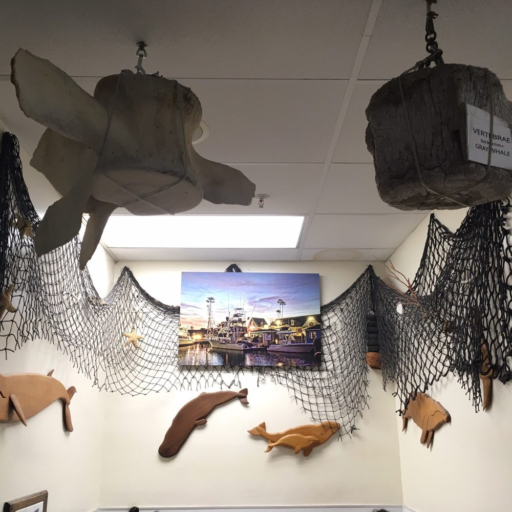 Harbor Fish & Chips - Cool wooden fish carvings! - Fish & Chips Near Me - Oceanside, California