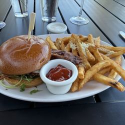 Territory - Chicken bacon ranch sandwich with rosemary parm fries