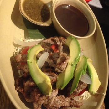 Frontera Grill - Grilled pork with black bean soup. The habanero salsa was hot and good - Mexican Near Me - Chicago, Illinois Frontera Grill - Grilled pork with black bean soup. The habanero salsa was hot and good - Mexican Near Me - Chicago, Illinois