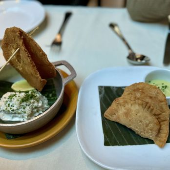 Bolo - Cod fritter with crab & chicken empanadas - Latin American Near Me - Philadelphia, Pennsylvania