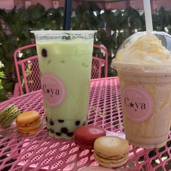 Caya - Honey Dew Boba & white chocolate mocha frap. - Coffee & Tea Near Me - Montgomery, Texas