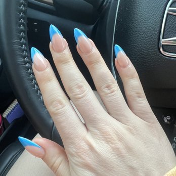Tony Nails & Spa - Blue French tip acrylic nails - Nail Salons Near Me - Culver City, California Tony Nails & Spa - Blue French tip acrylic nails - Nail Salons Near Me - Culver City, California
