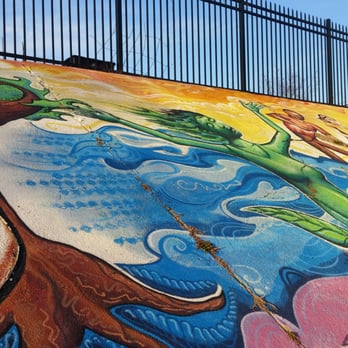 Bruce Monroe Community Park - Mural by student artists. - Parks Near Me - Washington, DC, District of Columbia