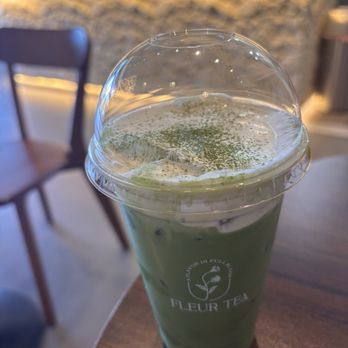 Fleur Tea - Matcha Latte Macchiato - Bubble Tea Near Me - San Jose, California