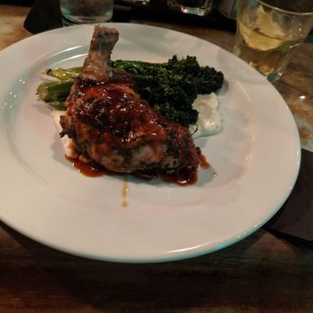 Perch - Chicken with truffle polenta & broccolini - Lounges Near Me - Los Angeles, California Perch - Chicken with truffle polenta & broccolini - Lounges Near Me - Los Angeles, California