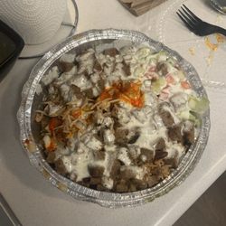 Naz's Halal Food - Beef and lamb rice platter