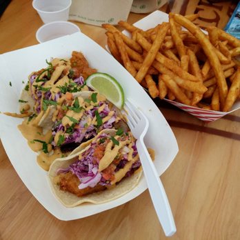 Deckhand Dave's Fish Tacos - Sampler and beer batter fries - Food Trucks Near Me - Juneau, Alaska Deckhand Dave's Fish Tacos - Sampler and beer batter fries - Food Trucks Near Me - Juneau, Alaska