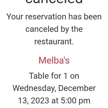 Melba's Restaurant - Someone Canceled my reservation. - Southern Near Me - New York, New York Melba's Restaurant - Someone Canceled my reservation. - Southern Near Me - New York, New York