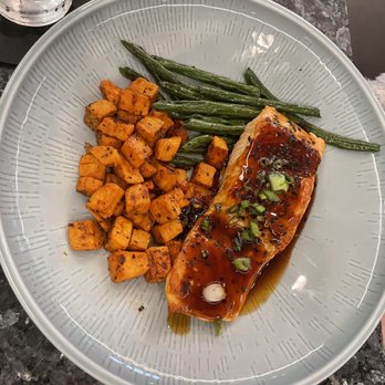 Stratus Restaurant & Bar - Citrus Soy Salmon with Sweat Potatoes. - Bars Near Me - Carlsbad, California Stratus Restaurant & Bar - Citrus Soy Salmon with Sweat Potatoes. - Bars Near Me - Carlsbad, California