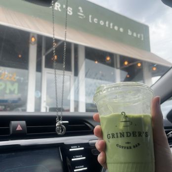 Grinder’s Coffee Bar - Strawberry Kiss Matcha - Coffee & Tea Near Me - Houston, Texas