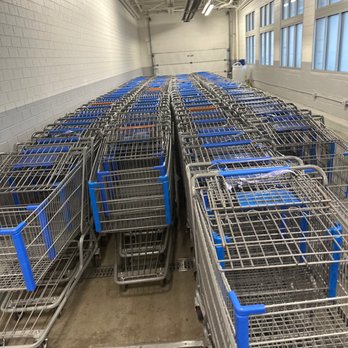 walmart supercenter - rows of shopping carts - Department Stores Near Me - Chantilly, Virginia