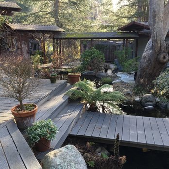 Jay Welty Landscaping - The decks, bridge, covered walkway and ponds that Jay built on the Aptos property. - Landscaping Near Me