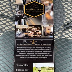 Michael Lynn Winery and Brewing Company - Informational brochure