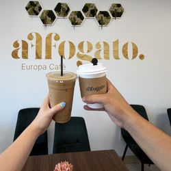 Affogato Europa Cafe - Iced latte and drip coffee