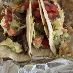 Steak Taco (left), Beef Taco (middle), Chicken Taco (right) Steak Taco (left), Beef Taco (middle), Chicken Taco (right)