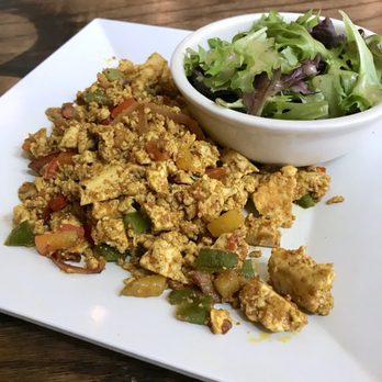 Strong Hearts Cafe - Basic Tofu Scramble with side salad instead of whole wheat toast - Sandwiches Near Me - Syracuse, New York