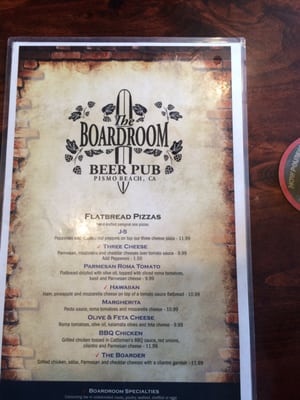 Menu photo 8 The Boardroom Pismo Beach, CA Menu photo 8 The Boardroom Pismo Beach, CA