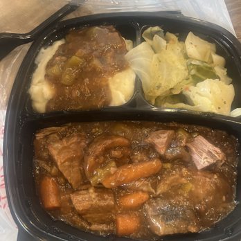 Iron Skillet Southern Kitchen - Beef pot roast , cabbage, mashed potatoes - Southern Near Me - Conyers, Georgia