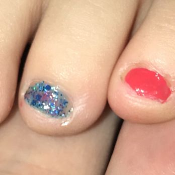 Logic Nails - Literally covered her old polish without removing polish - Nail Salons Near Me - Chandler, Arizona