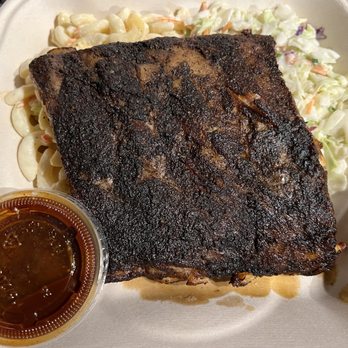 S/T Hooligan's - BBQ pork ribs plate (with slaw and mac salad) - Cajun/Creole Near Me - Seattle, Washington