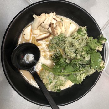 OKI Shoten - Vegetarian ramen with kale tempura - Ramen Near Me - Washington, DC, District of Columbia OKI Shoten - Vegetarian ramen with kale tempura - Ramen Near Me - Washington, DC, District of Columbia