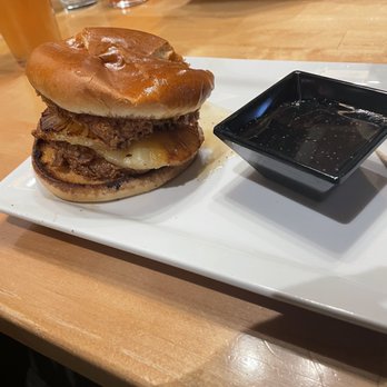 Bricktown Brewery - Fried chicken salt and pepper honey sandwich - Breweries Near Me - Lawton, Oklahoma