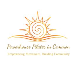 Powerhouse Pilates in Common - Our logo represents the essence of Powerhouse Pilates in Common, featuring the tagline "Empowering Movement, Building Community."