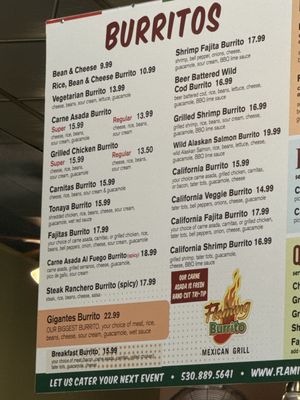 Menu photo 2 Flaming Burrito Grill Auburn, CA Menu photo 2 Flaming Burrito Grill Auburn, CA
