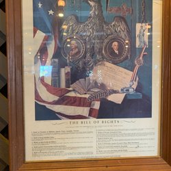 Cracker Barrel Old Country Store - Picture of Bill of Rights. So random but important