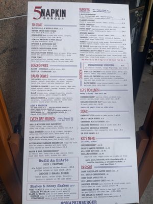 Menu photo 5 5 Napkin Burger New York, NY Menu photo 5 5 Napkin Burger New York, NY