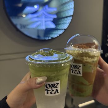 One Tea - matcha coconut and matcha biscoff - Bubble Tea Near Me - Temple City, California