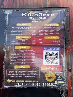 Menu photo 3 King Jerk Miami, FL