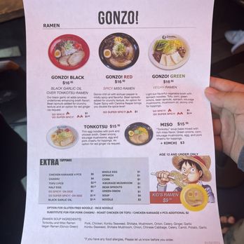 GONZO!  - Ramen Near Me - Carlsbad, California