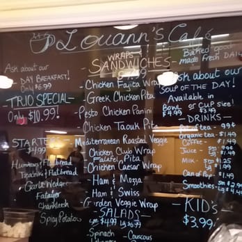 Louann's Cafe - Menu board - Cafes Near Me - Sydney, Nova Scotia