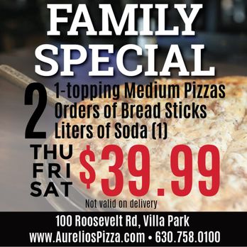 Aurelio's Pizza - Pizza Near Me - Villa Park, Illinois