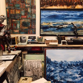 Red Studio Gallery - A corner in her shop, displaying several of her beautiful art! - Art Galleries Near Me - Kensington, Maryland