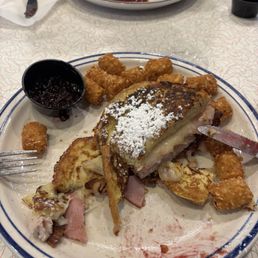 Monte Cristo with tots Monte Cristo with tots