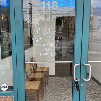 PRB Boulangerie - Hours posted on door - Bakeries Near Me - Somerville, Massachusetts