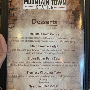 Mountain Town Station - WHO sales a PREBAKED chocolate chip cookie,fudge and ice cream dessert?! - Steakhouses Near Me - Mount Pleasant, Michigan Mountain Town Station - WHO sales a PREBAKED chocolate chip cookie,fudge and ice cream dessert?! - Steakhouses Near Me - Mount Pleasant, Michigan