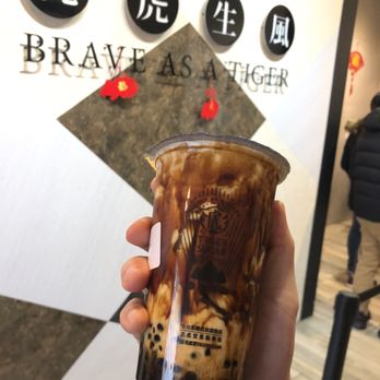 Tiger Sugar - Brown Sugar Boba + Pearl with Cream Mousse - Coffee & Tea Near Me - Brooklyn, New York Tiger Sugar - Brown Sugar Boba + Pearl with Cream Mousse - Coffee & Tea Near Me - Brooklyn, New York