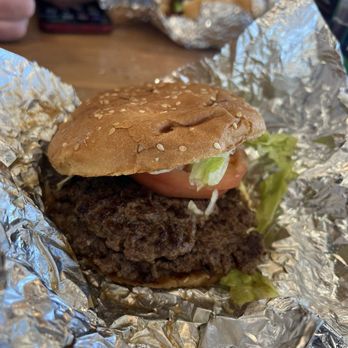 Five Guys - a hamburger wrapped in aluminum foil - Hot Dogs Near Me - Orlando, Florida