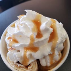 Peach City Rolled Ice Cream - Pumpkin cheesecake